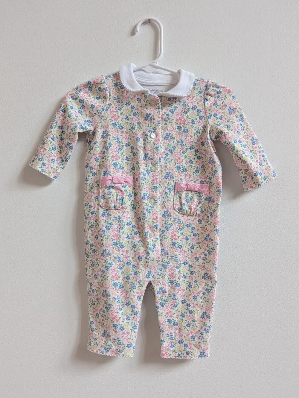 Ralph Lauren Jumpsuit 3m Baby Girls Floral Dainty Preppy
